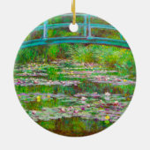 Monet japanische Brücke und Water Lilies Keramik Ornament (Hinten)