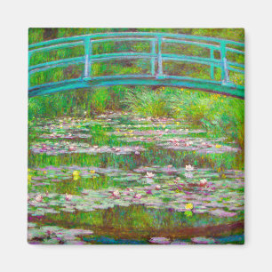 Monet japanische Brücke und Water Lilies Magnet