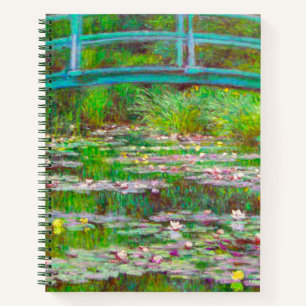 Monet japanische Brücke und Water Lilies Notizblock