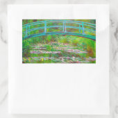 Monet japanische Brücke und Water Lilies Rechteckiger Aufkleber (Tasche)