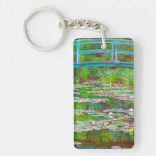 Monet japanische Brücke und Water Lilies Schlüsselanhänger