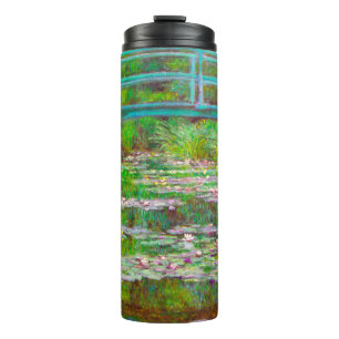 Monet japanische Brücke und Water Lilies Thermosbecher
