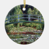 Monet japanische Fußbrücke und Water Lily Pool Keramik Ornament (Vorne)