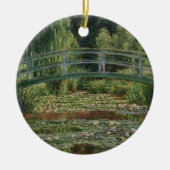 Monet japanische Fußbrücke und Water Lily Pool Keramik Ornament (Vorne)