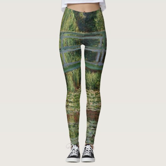 Monet japanische Fußbrücke und Water Lily Pool Leggings (Vorderseite)
