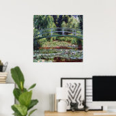 Monet japanische Fußbrücke und Water Lily Pool Poster (Heimbüro)