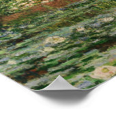 Monet - Japanische Fußgängerbrücke & Wasserlilie P Poster (Ecke)