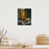 Monet - Jar von Pfirsichen Poster (Küche)