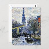 Monet - Kanal in Amsterdam, Postkarte (Vorne/Hinten)