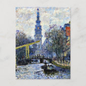 Monet - Kanal in Amsterdam, Postkarte (Vorderseite)