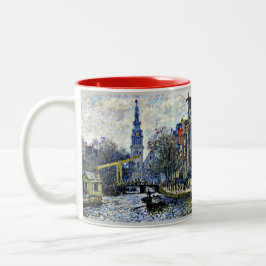 Monet: Kanal in Amsterdam Zweifarbige Tasse