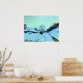 Monet - Karren im Schnee Poster (Küche)