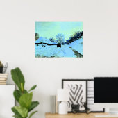 Monet - Karren im Schnee Poster (Heimbüro)