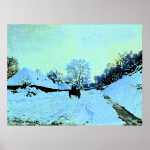 Monet - Karren im Schnee Poster