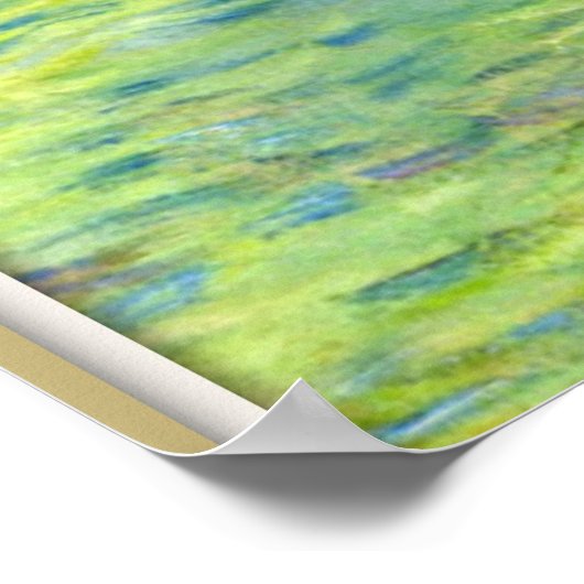 Monet - Klippen an der Mitte Poster (Ecke)