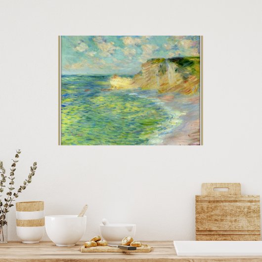 Monet - Klippen an der Mitte Poster (Küche)