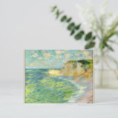 Monet - Klippen an der Mitte Postkarte (Stehend Vorderseite)