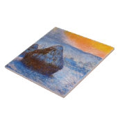 Monet - Körnchen bei Sonnenuntergang, Schneeeffekt Fliese (Seite)