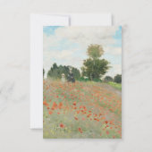 Monet-Kunst Mohnfeld Hochzeitswebsite QR-Code RSVP Karte (Rückseite)