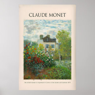 Monet Künstlergarten Argenteuil Dahlien Floral Poster