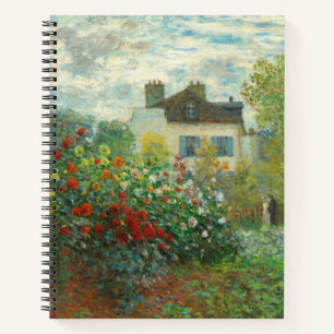 Monet Künstlergarten in Argenteuil Malerei Notizblock