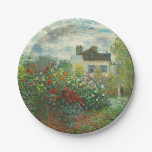 Monet Künstlergarten in Argenteuil Malerei Pappteller