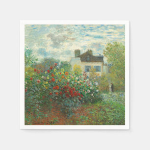 Monet Künstlergarten in Argenteuil Malerei Serviette