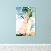 Monet Lady mit Parasol-Leinwand Leinwanddruck (Insitu (Holzboden))