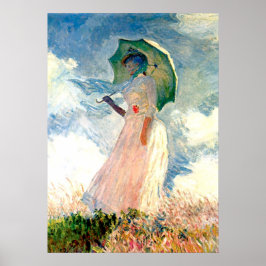 Monet Lady mit Parasol Poster