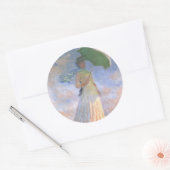 Monet Lady mit Umbrella Stickers (Umschlag)