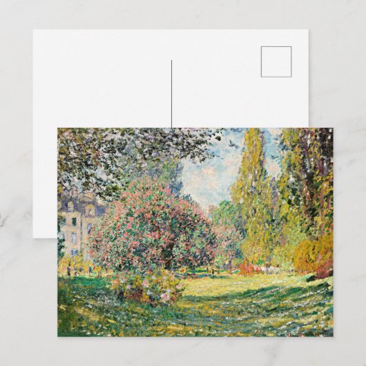 Monet - Landschaft, Parc Monceau, Postkarte (Vorne/Hinten)