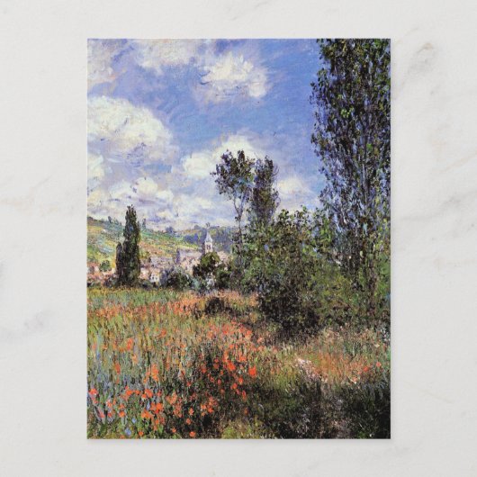 Monet - Lane im Mohnfeld, Postkarte (Vorderseite)