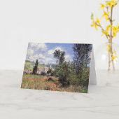 Monet - Lane in den Mohnfeldern Karte (Gelbe Blume)