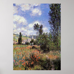 Monet - Lane in den Mohnfeldern Poster