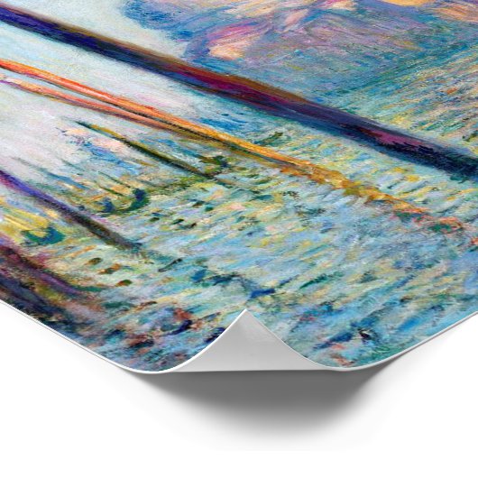 Monet Le Grand Canal Impressionist People berühmt Poster (Ecke)