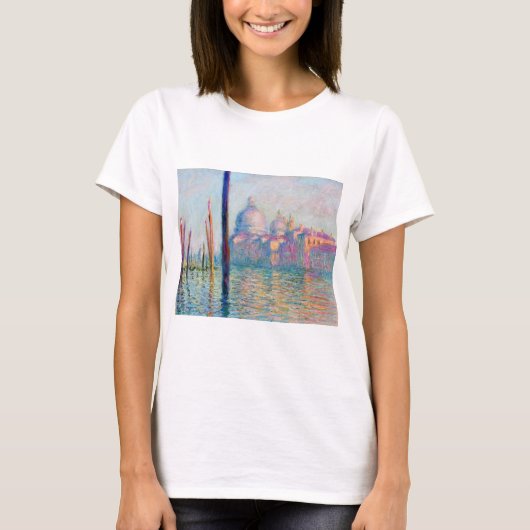 Monet Le Grand Canal Impressionist People berühmt T-Shirt (Vorderseite)