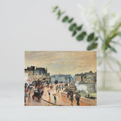 Monet - Le Pont Neuf, beeindruckendes Gemälde Postkarte (Stehend Vorderseite)