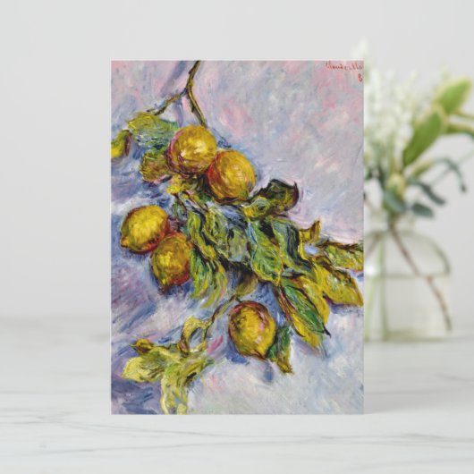 Monet - Lemons on a Branch, Fine Art Karte (Stehend Vorderseite)