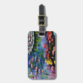 Monet lila Wasser-Lilien-Gepäck-Umbau Gepäckanhänger (Vorderseite vertikal)