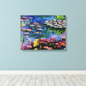 Monet Lila Water Lilies Leinwanddruck (Insitu (Holzboden))