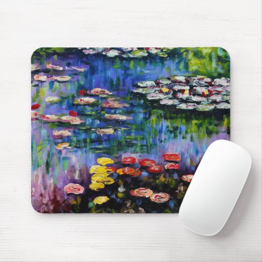 Monet Lila Water Lilies Mouse Pad Mousepad (Mit Mouse)