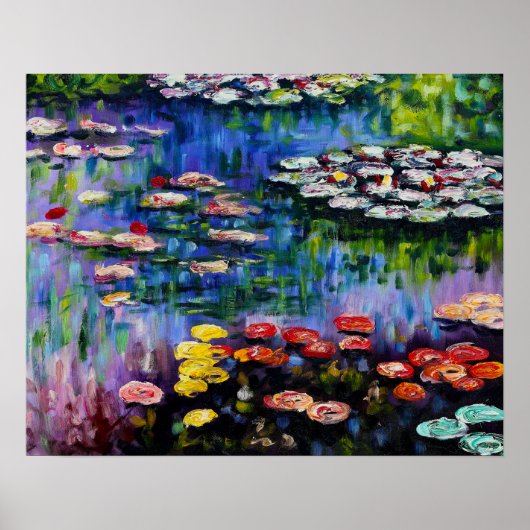 Monet Lila Water Lilies Poster (Vorne)