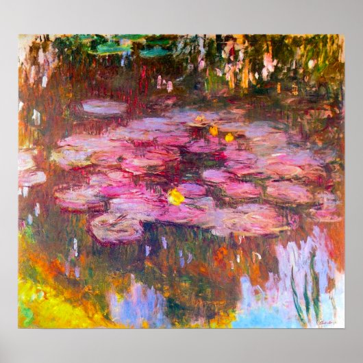 Monet Lila Water Lilies Poster (Vorne)