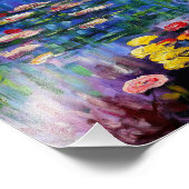 Monet Lila Water Lilies Print Fotodruck (Ecke)