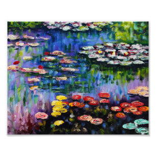 Monet Lila Water Lilies Print Fotodruck