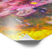 Monet Lila Water Lilies Print Fotodruck (Ecke)