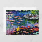 Monet Lila Water Lilis Postkarte (Vorne/Hinten)