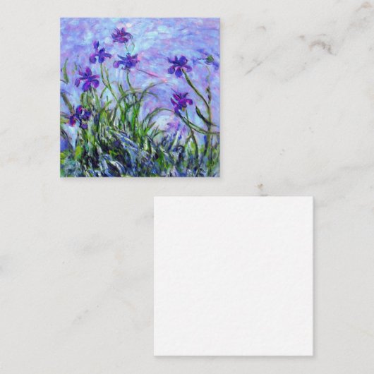 Monet Lilac Irises Begleitkarte (Vorne/Hinten)