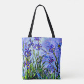 Monet - Lilac Irises, berühmtes Gemälde, Tasche (Rückseite)