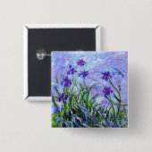 Monet Lilac Irises Button (Vorne & Hinten)